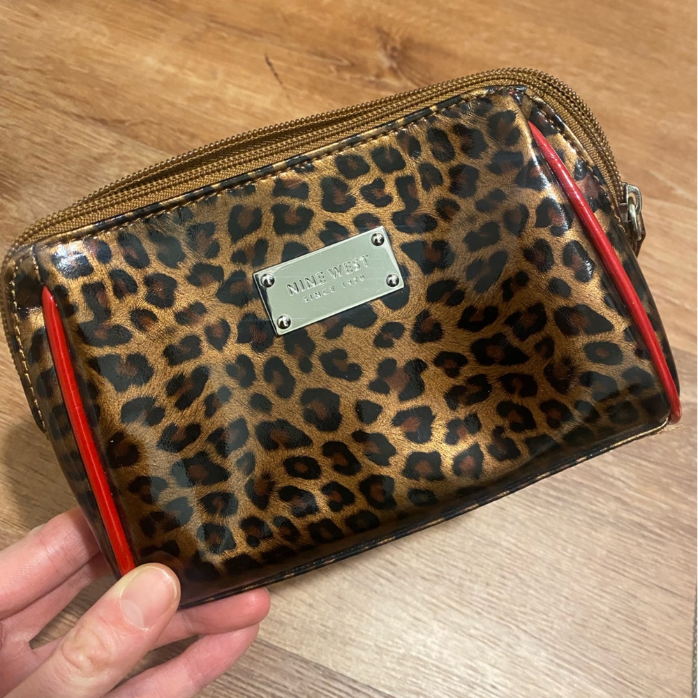 Nine West Cheetah Print Makeup Bag